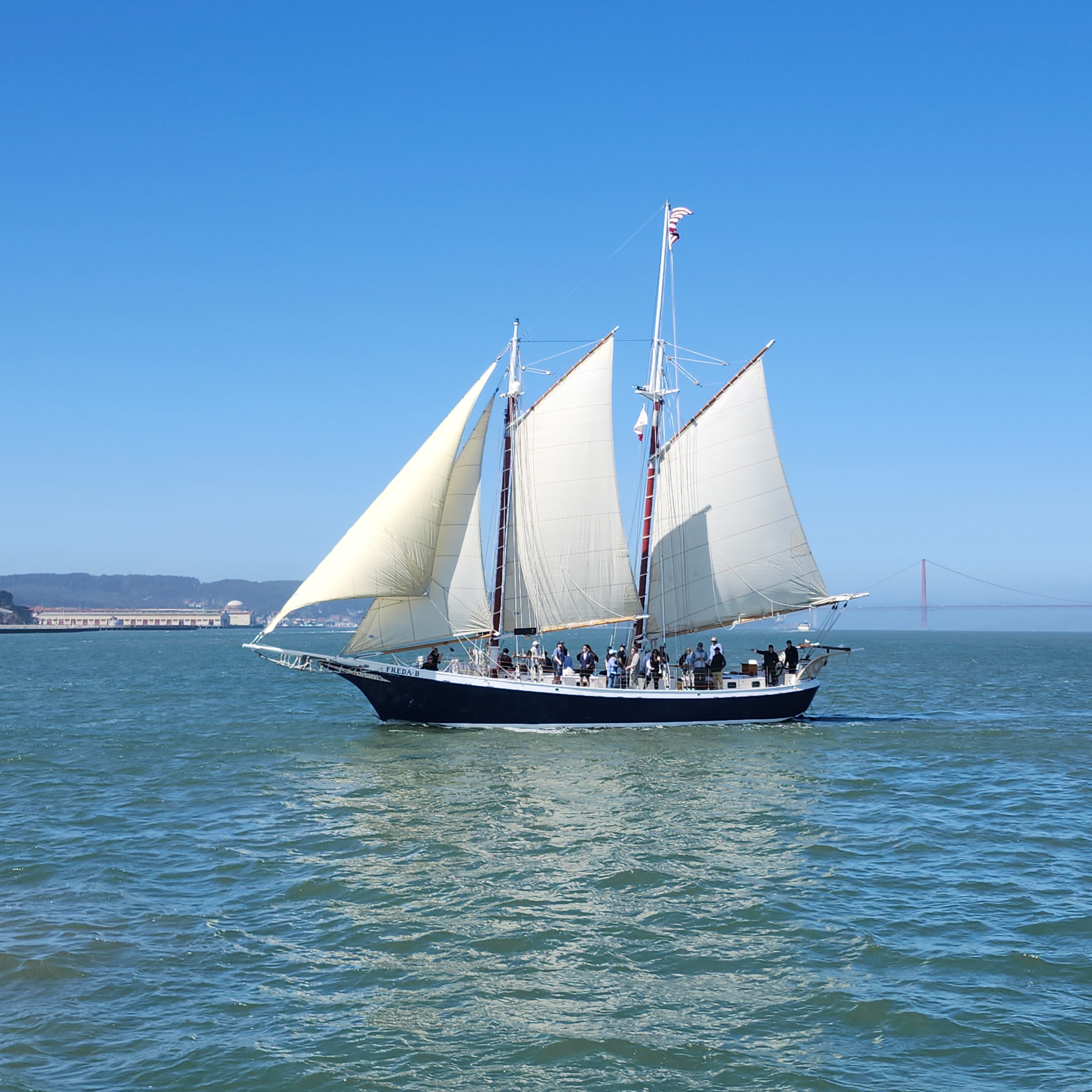 SF Bay Sail from Sausalito on Schooner Freda B